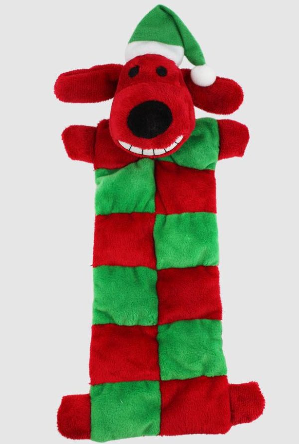 Loofa Santa Squeaker Mat (13 squeakers) 12″ Dog Toy Online Sale