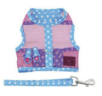 Flip Flop Cool Mesh Dog Harness Pink and Blue - Doggie Design Fashion