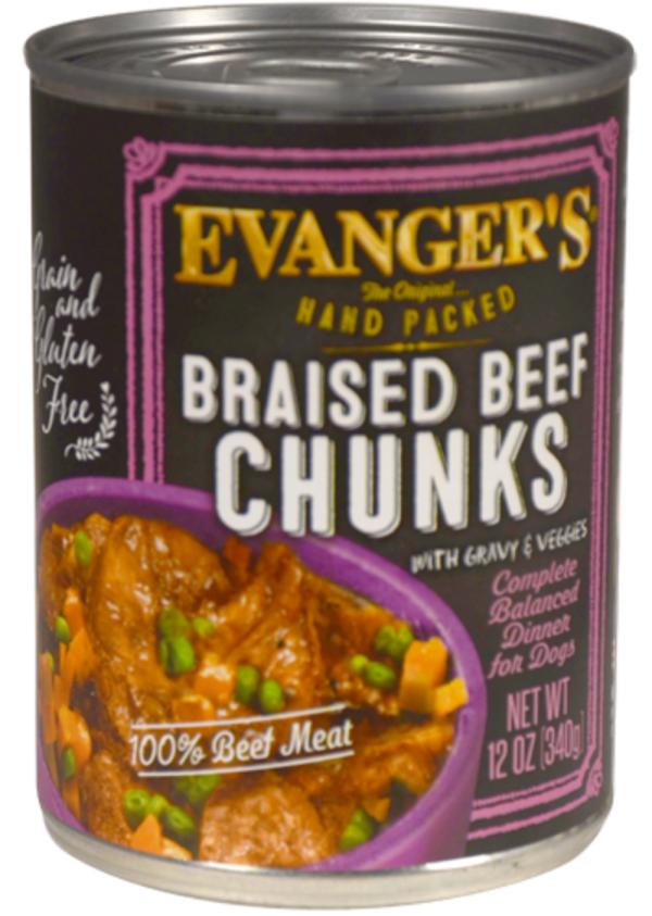 Evanger s Hand Packed Grain Free Braised Beef Chunks with Gravy Canned Dog Food Fashion