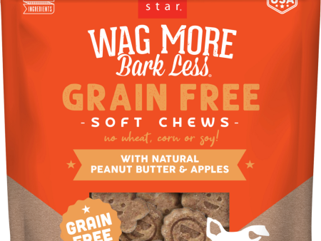 Cloud Star Wag More Bark Less Soft Chews Grain Free Peanut Butter & Apples Dog Treats For Cheap