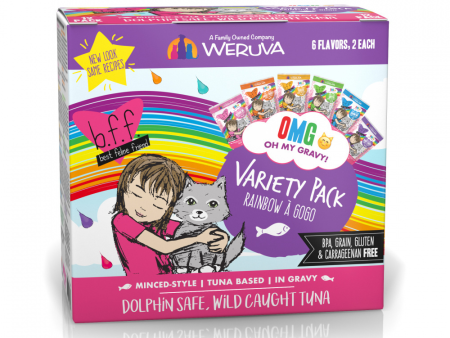 Weruva Grain Free BFF OMG Rainbow A Go Go Cat Variety Pouches Pack For Sale