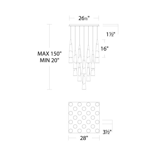 Kilt Square LED Pendant Light Supply