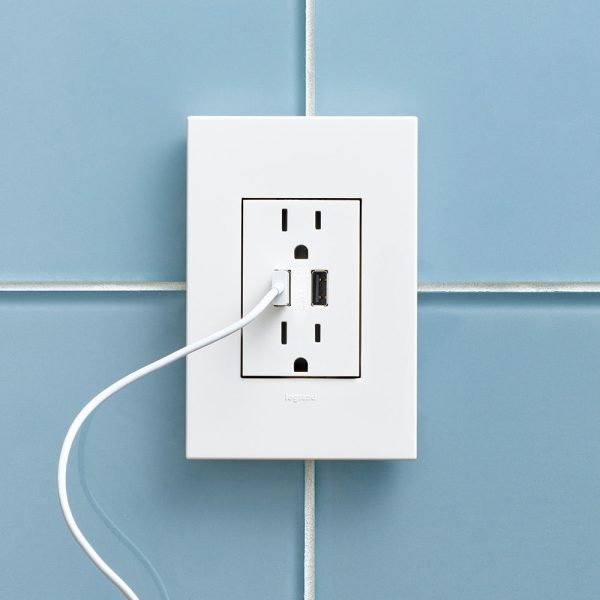 Adorne Dual USB Outlet with Wall Plate Hot on Sale