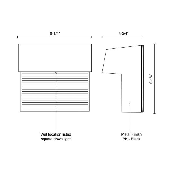 Byron Square Outdoor LED Wall Light Sale