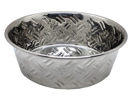 Spot Criss-Cross Stainless Steel No-Skid Dog Bowl 1 Each 96 Oz by Spot Online Hot Sale