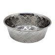 Spot Criss-Cross Stainless Steel No-Skid Dog Bowl 1 Each 64 Oz by Spot Supply