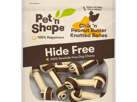 Pet  N Shape Chik n Peanut Butter Knotted Bones Hide-Free Dog Treat 1 Each 6 Count by Pet  n Shape Online Sale